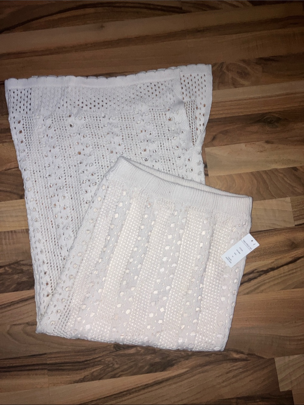 Olive & oak crochet cream lace maxi skirt women’s sz XS